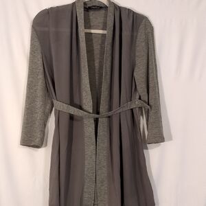 Papillon Blanc Sheer/Knit Gray Women's